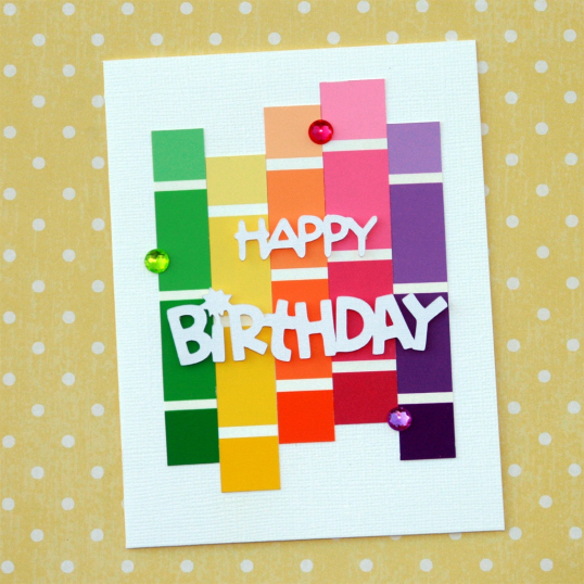 How to Make a Handmade Birthday Card Out of Paint Chips
