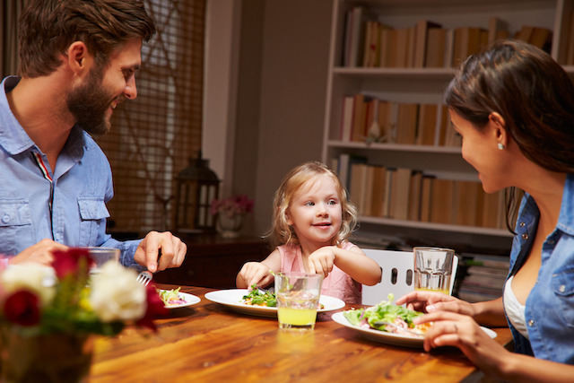 Family dinner time tell about your day story