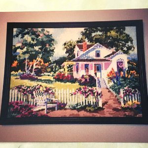 Image of Cottage Needlepoint with Garden