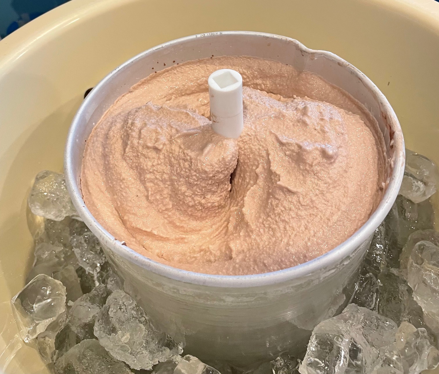 finished homemade ice cream, wendy's frosty copycat recipe