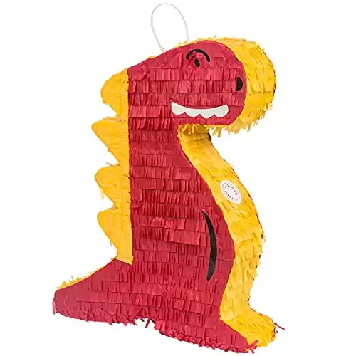 Dinosaur Pinata for Birthday Party Supplies, Mexican Pinata with Hanging Loop Pinatas for Kids, Large (16.2 x 12.2 x 3.5 in) Cartoon Dino Pinatas Theme Parties Favor Fiesta Cinco De Mayo Decorations