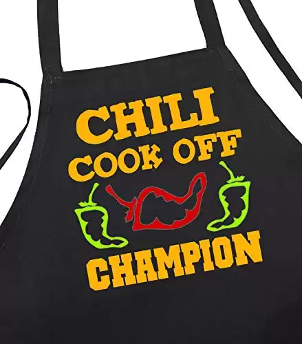 Chili Cook Off Champion Black Apron For Winning Prize