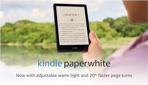 Amazon Kindle Paperwhite (16 GB) – Now with a larger display, adjustable warm light, increased battery life, and faster page turns – Denim