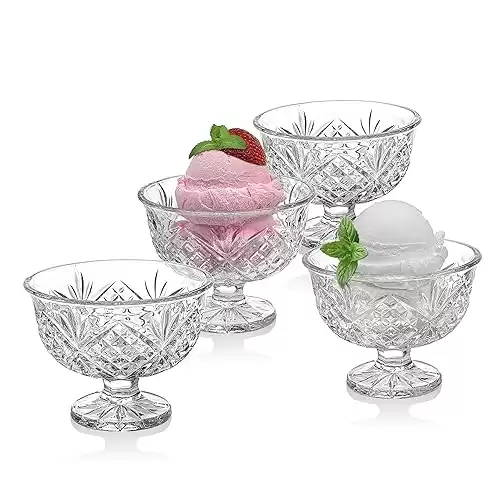 Godinger Dessert Bowls, Ice Cream Bowls, Serving Bowls - Dublin Collection, Set of 4