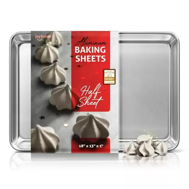 Joytable Aluminum Baking Sheet, Baking Pan Steel Cookie sheet, Half Sheet Baking Pan Size, Nonstick Half Sheet Pan 