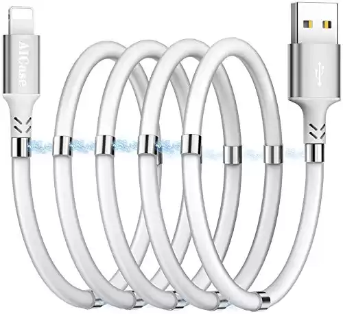 AICase Magnetic Charging Cable,(3FT) Super Organized Charging Magnetic Absorption Nano Data Cable for Phone 14 13 12 11/XS/XS Max/XR/X/8/8 Plus/7/7 Plus/6s/6s Plus/6/6 Plus/SE/5s/5c/5/Pad/Pod