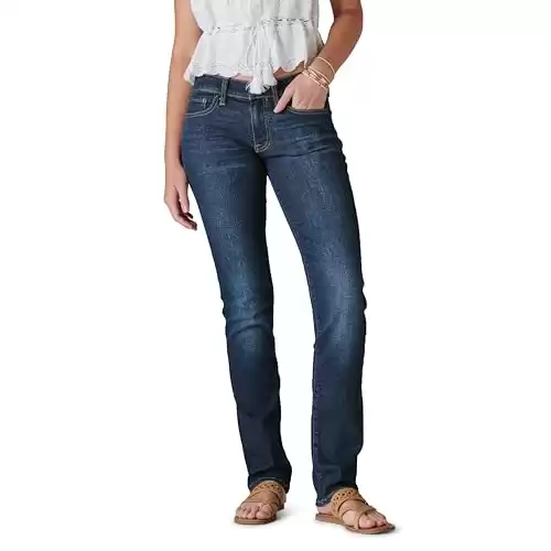 Lucky Brand womens Mid Rise Sweet Straight Jean, Twilight Blue, 25W x 29L US