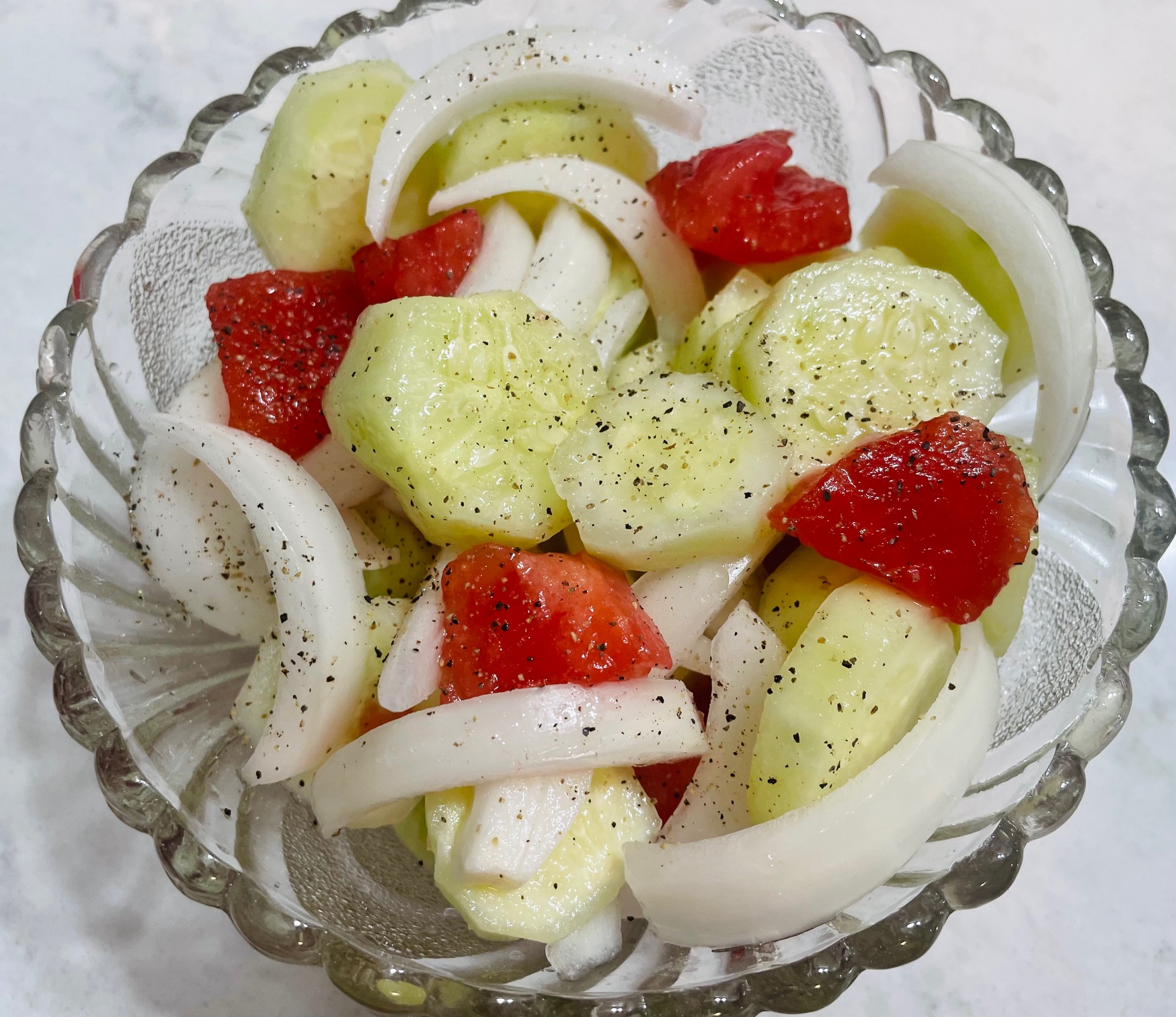 cucumber oniion tomato salad, cucumber salad, summer salad