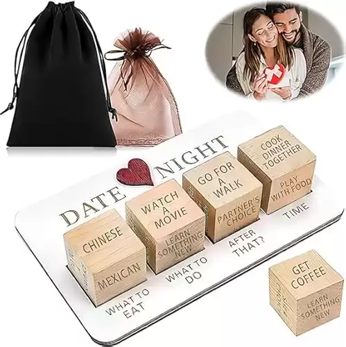 Date Night Dice Couples Gift Ideas, Decision Dice, Valentine's Day Gifts for Girlfriend or Boyfriend, Romantic Date Night Ideas for Him and Her, Anniversary Christmas Birthday Gifts for Husband W...