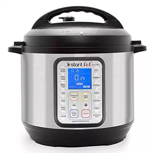 Instant Pot Duo Plus 9-in-1 Electric Pressure Cooker, Slow Cooker, Rice Cooker, Steamer, Sauté, Yogurt Maker, Warmer & Sterilizer, Includes App With Over 800 Recipes, Stainless Steel, 6 Quart